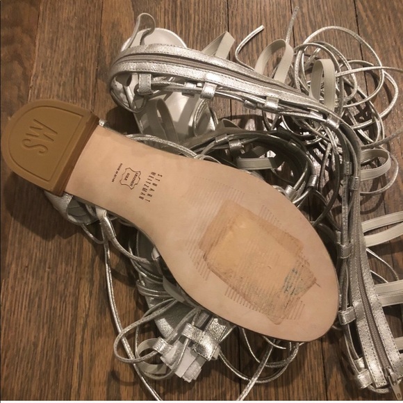 Stuart Weitzman Silver 'sparta' Gladiator Sandals - Picture 8 of 8
